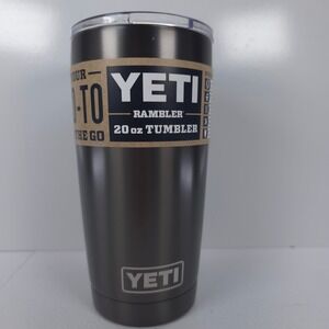 YETI Rambler 20 oz Tumbler with MagSlider Lid Graphite Stainless Steel NEW